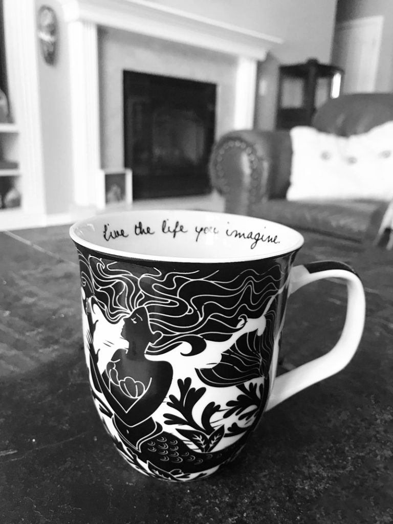 live the life you imagine mermaid mug